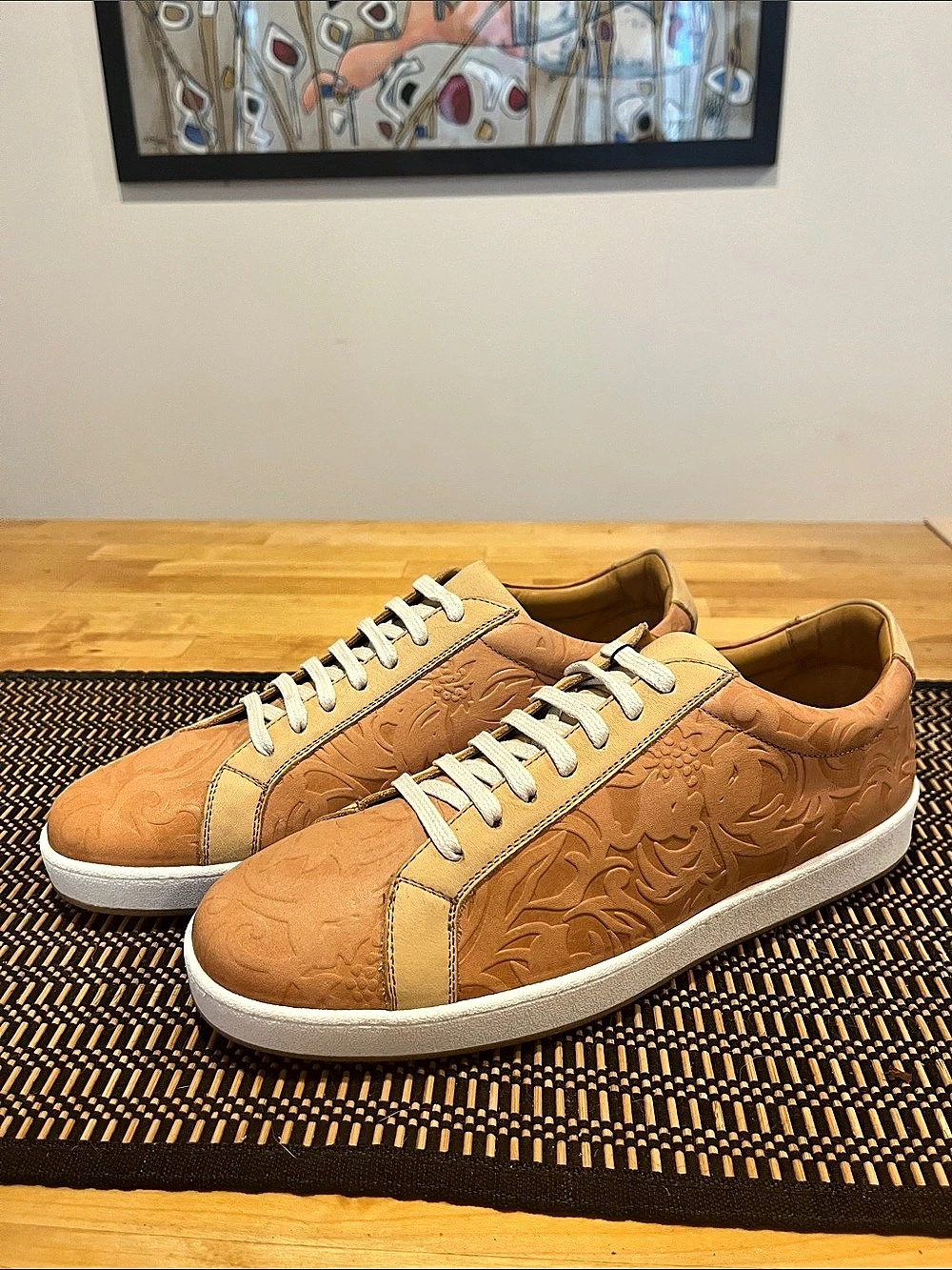 TAFT Floral Leather Sneakers Size 42
